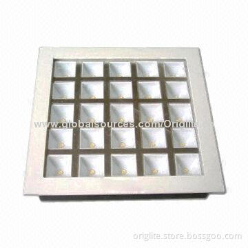 LED Grid Light, 25W/215 x 215mm/Samsung Chip/Lifud Power/PMMA Diffuser/95m/W, CE Listed, 25pcs LEDs